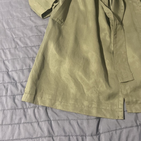 NWT Abercrombie army green trench coat - Picture 4 of 6